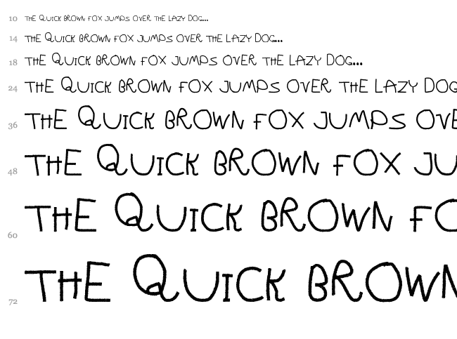 Wild Show font waterfall